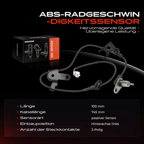 Sensor, Raddrehzahl Hinterachse links Frankberg 5481FB0000347 Bild Sensor, Raddrehzahl Hinterachse links Frankberg 5481FB0000347