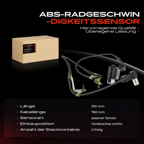 Sensor, Raddrehzahl Vorderachse rechts Frankberg 5481FB0000349 Bild Sensor, Raddrehzahl Vorderachse rechts Frankberg 5481FB0000349