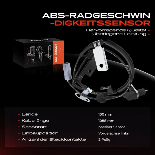 Sensor, Raddrehzahl Vorderachse links Frankberg 5481FB0000362 Bild Sensor, Raddrehzahl Vorderachse links Frankberg 5481FB0000362