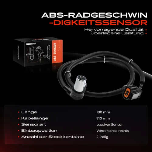 Sensor, Raddrehzahl Vorderachse rechts Frankberg 5481FB0000365 Bild Sensor, Raddrehzahl Vorderachse rechts Frankberg 5481FB0000365