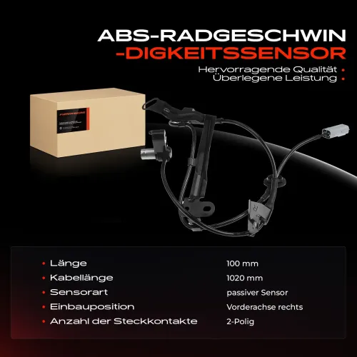 Sensor, Raddrehzahl Vorderachse rechts Frankberg 5481FB0000370 Bild Sensor, Raddrehzahl Vorderachse rechts Frankberg 5481FB0000370
