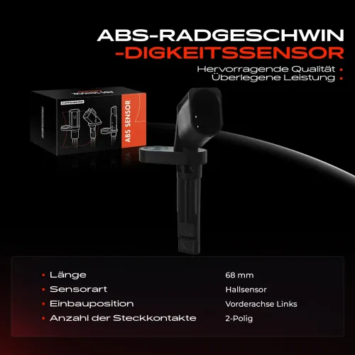 Sensor, Raddrehzahl Vorderachse links Frankberg 5481FB0000373 Bild Sensor, Raddrehzahl Vorderachse links Frankberg 5481FB0000373
