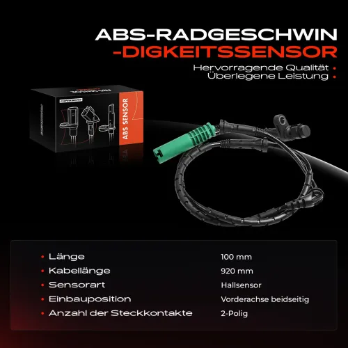 Sensor, Raddrehzahl Vorderachse beidseitig Frankberg 5481FB0000386 Bild Sensor, Raddrehzahl Vorderachse beidseitig Frankberg 5481FB0000386