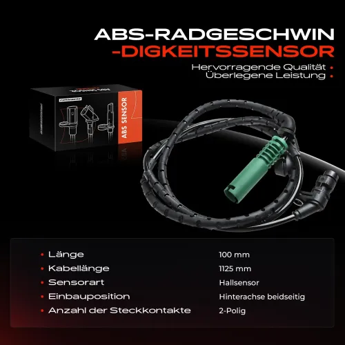 Sensor, Raddrehzahl Hinterachse beidseitig Frankberg 5481FB0000387 Bild Sensor, Raddrehzahl Hinterachse beidseitig Frankberg 5481FB0000387