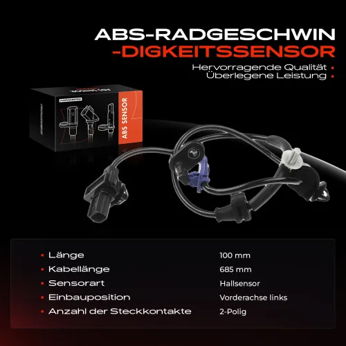 Sensor, Raddrehzahl Vorderachse links Frankberg 5481FB0000407 Bild Sensor, Raddrehzahl Vorderachse links Frankberg 5481FB0000407