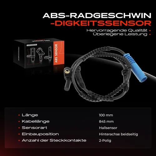 Sensor, Raddrehzahl Hinterachse beidseitig Frankberg 5481FB0000408 Bild Sensor, Raddrehzahl Hinterachse beidseitig Frankberg 5481FB0000408