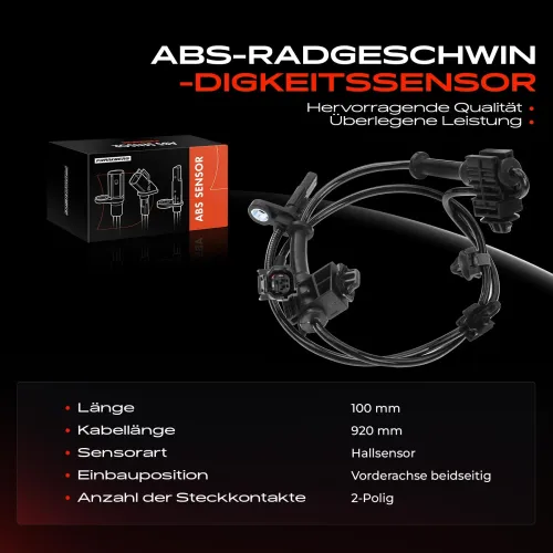 Sensor, Raddrehzahl Vorderachse beidseitig Frankberg 5481FB0000415 Bild Sensor, Raddrehzahl Vorderachse beidseitig Frankberg 5481FB0000415