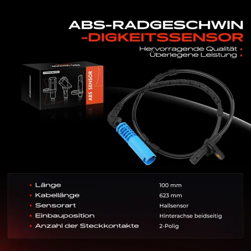 Sensor, Raddrehzahl Hinterachse beidseitig Frankberg 5481FB0000423 Bild Sensor, Raddrehzahl Hinterachse beidseitig Frankberg 5481FB0000423