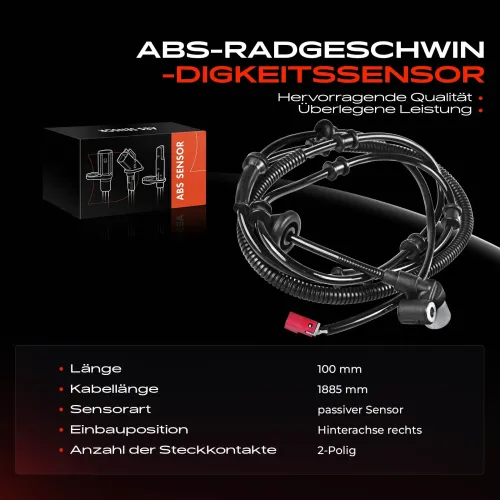 Sensor, Raddrehzahl Hinterachse rechts Frankberg 5481FB0000449 Bild Sensor, Raddrehzahl Hinterachse rechts Frankberg 5481FB0000449