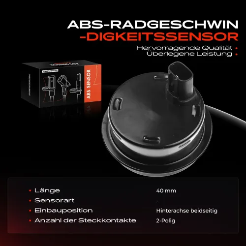 Sensor, Raddrehzahl Hinterachse beidseitig Frankberg 5481FB0000456 Bild Sensor, Raddrehzahl Hinterachse beidseitig Frankberg 5481FB0000456