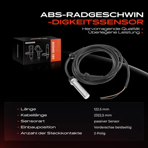 Sensor, Raddrehzahl Vorderachse beidseitig Frankberg 5481FB0000462 Bild Sensor, Raddrehzahl Vorderachse beidseitig Frankberg 5481FB0000462