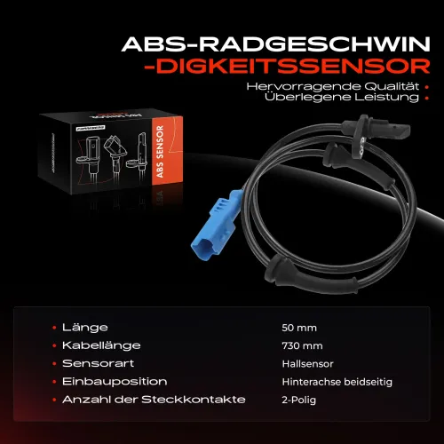 Sensor, Raddrehzahl Hinterachse beidseitig Frankberg 5481FB0000466 Bild Sensor, Raddrehzahl Hinterachse beidseitig Frankberg 5481FB0000466