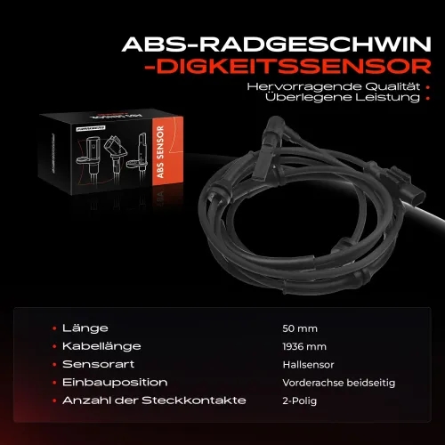 Sensor, Raddrehzahl Vorderachse rechts Frankberg 5481FB0000471 Bild Sensor, Raddrehzahl Vorderachse rechts Frankberg 5481FB0000471