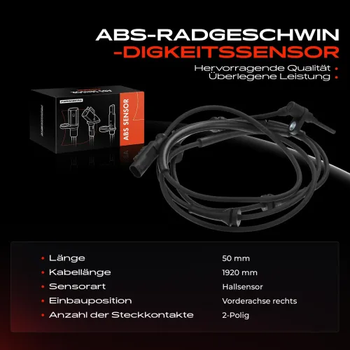 Sensor, Raddrehzahl Vorderachse rechts Frankberg 5481FB0000477 Bild Sensor, Raddrehzahl Vorderachse rechts Frankberg 5481FB0000477