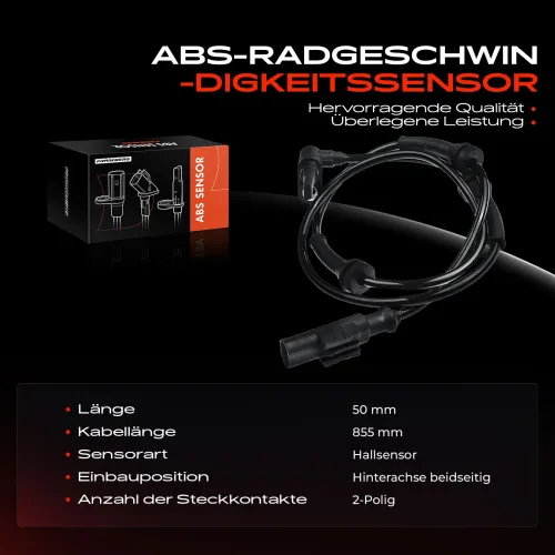 Sensor, Raddrehzahl Hinterachse beidseitig Frankberg 5481FB0000568 Bild Sensor, Raddrehzahl Hinterachse beidseitig Frankberg 5481FB0000568