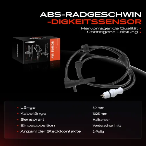 Sensor, Raddrehzahl Vorderachse links Frankberg 5481FB0000593 Bild Sensor, Raddrehzahl Vorderachse links Frankberg 5481FB0000593