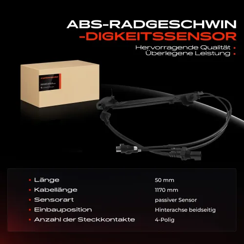 Sensor, Raddrehzahl Hinterachse beidseitig Hinterachse beidseitig Frankberg 5481FB0000609 Bild Sensor, Raddrehzahl Hinterachse beidseitig Hinterachse beidseitig Frankberg 5481FB0000609