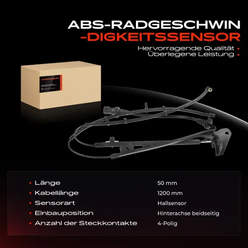 Sensor, Raddrehzahl 12 V Hinterachse beidseitig Frankberg 5481FB0000613 Bild Sensor, Raddrehzahl 12 V Hinterachse beidseitig Frankberg 5481FB0000613