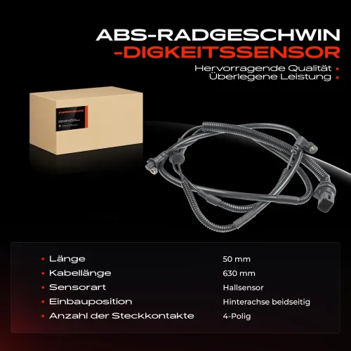 Sensor, Raddrehzahl Hinterachse beidseitig Frankberg 5481FB0000626 Bild Sensor, Raddrehzahl Hinterachse beidseitig Frankberg 5481FB0000626