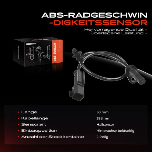 Sensor, Raddrehzahl Hinterachse beidseitig Frankberg 5481FB0000644 Bild Sensor, Raddrehzahl Hinterachse beidseitig Frankberg 5481FB0000644