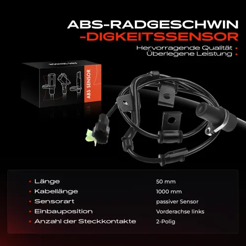 Sensor, Raddrehzahl Vorderachse links Frankberg 5481FB0000657 Bild Sensor, Raddrehzahl Vorderachse links Frankberg 5481FB0000657