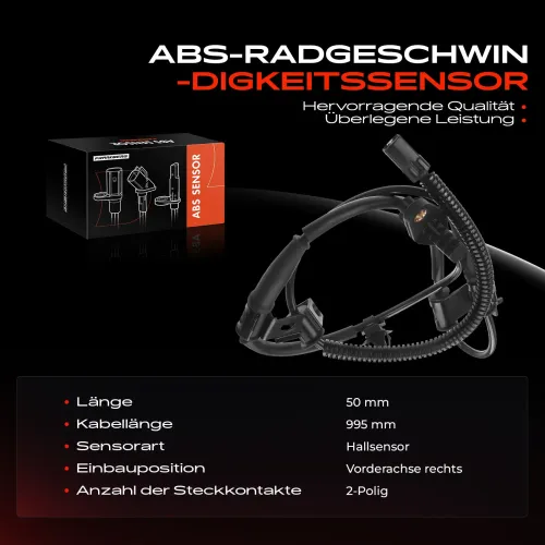 Sensor, Raddrehzahl Vorderachse rechts Frankberg 5481FB0000667 Bild Sensor, Raddrehzahl Vorderachse rechts Frankberg 5481FB0000667