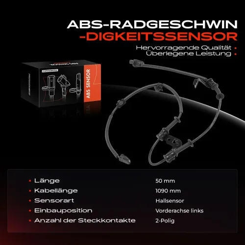 Sensor, Raddrehzahl Vorderachse links Frankberg 5481FB0000668 Bild Sensor, Raddrehzahl Vorderachse links Frankberg 5481FB0000668