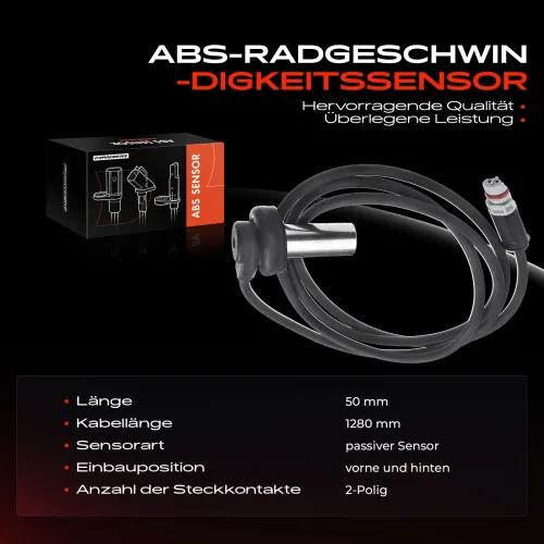 Sensor, Raddrehzahl vorne und hinten Frankberg 5481FB0000681 Bild Sensor, Raddrehzahl vorne und hinten Frankberg 5481FB0000681