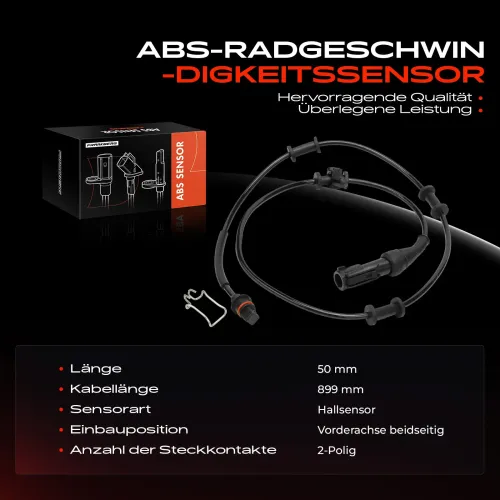 Sensor, Raddrehzahl Vorderachse beidseitig Frankberg 5481FB0000684 Bild Sensor, Raddrehzahl Vorderachse beidseitig Frankberg 5481FB0000684