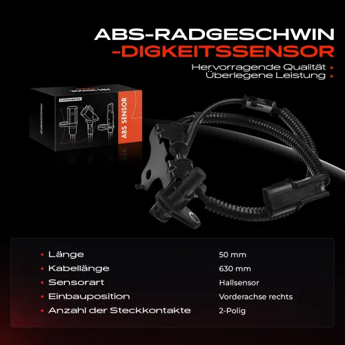 Sensor, Raddrehzahl Vorderachse rechts Frankberg 5481FB0000692 Bild Sensor, Raddrehzahl Vorderachse rechts Frankberg 5481FB0000692