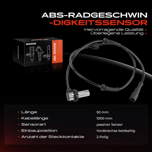 Sensor, Raddrehzahl Vorderachse beidseitig Frankberg 5481FB0000710 Bild Sensor, Raddrehzahl Vorderachse beidseitig Frankberg 5481FB0000710