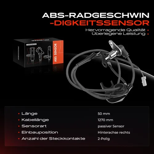 Sensor, Raddrehzahl 12 V Hinterachse rechts Frankberg 5481FB0000715 Bild Sensor, Raddrehzahl 12 V Hinterachse rechts Frankberg 5481FB0000715