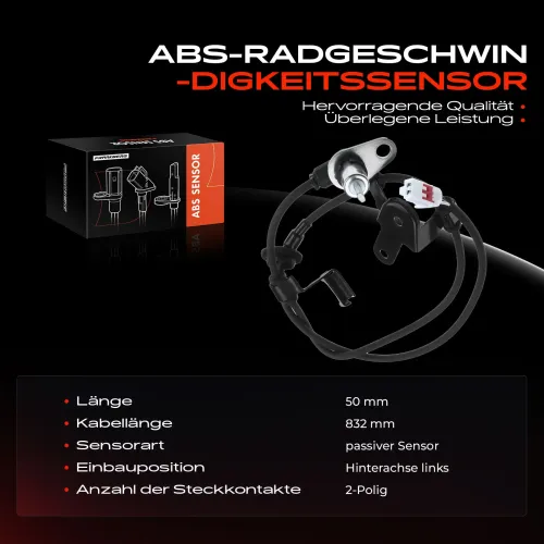 Sensor, Raddrehzahl Hinterachse links Frankberg 5481FB0000716 Bild Sensor, Raddrehzahl Hinterachse links Frankberg 5481FB0000716