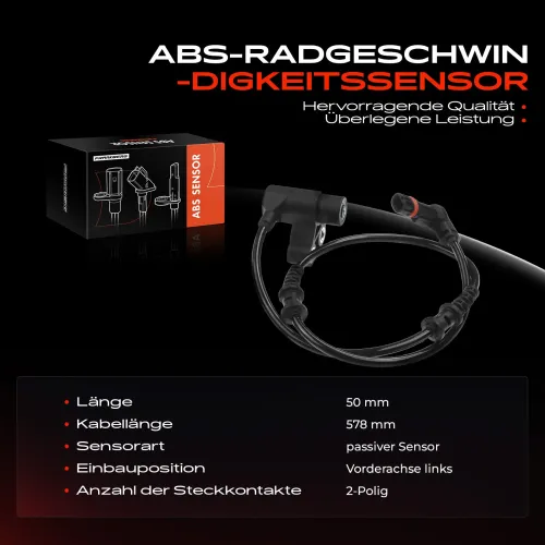 Sensor, Raddrehzahl Vorderachse links Frankberg 5481FB0000718 Bild Sensor, Raddrehzahl Vorderachse links Frankberg 5481FB0000718