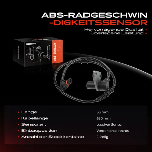 Sensor, Raddrehzahl Vorderachse rechts Frankberg 5481FB0000756 Bild Sensor, Raddrehzahl Vorderachse rechts Frankberg 5481FB0000756
