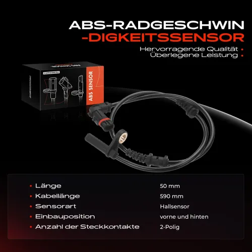 Sensor, Raddrehzahl Vorderachse beidseitig Frankberg 5481FB0000764 Bild Sensor, Raddrehzahl Vorderachse beidseitig Frankberg 5481FB0000764