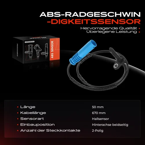 Sensor, Raddrehzahl Hinterachse beidseitig Frankberg 5481FB0000787 Bild Sensor, Raddrehzahl Hinterachse beidseitig Frankberg 5481FB0000787