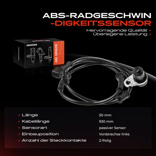 Sensor, Raddrehzahl Vorderachse links Frankberg 5481FB0000789 Bild Sensor, Raddrehzahl Vorderachse links Frankberg 5481FB0000789
