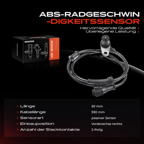 Sensor, Raddrehzahl Vorderachse rechts Frankberg 5481FB0000790 Bild Sensor, Raddrehzahl Vorderachse rechts Frankberg 5481FB0000790