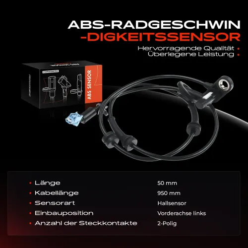 Sensor, Raddrehzahl Vorderachse links Frankberg 5481FB0000818 Bild Sensor, Raddrehzahl Vorderachse links Frankberg 5481FB0000818