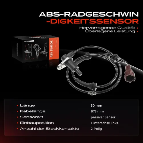 Sensor, Raddrehzahl Hinterachse links Frankberg 5481FB0000821 Bild Sensor, Raddrehzahl Hinterachse links Frankberg 5481FB0000821