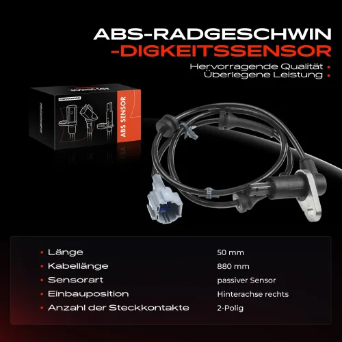 Sensor, Raddrehzahl Hinterachse rechts Frankberg 5481FB0000822 Bild Sensor, Raddrehzahl Hinterachse rechts Frankberg 5481FB0000822