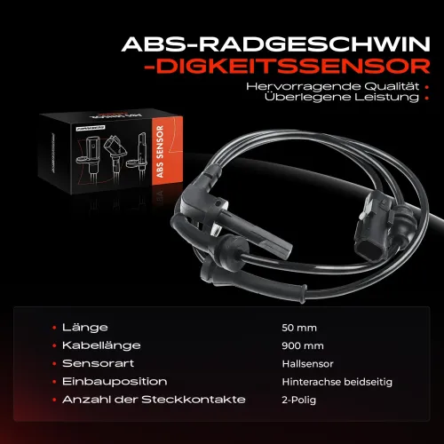 Sensor, Raddrehzahl Hinterachse beidseitig Frankberg 5481FB0000830 Bild Sensor, Raddrehzahl Hinterachse beidseitig Frankberg 5481FB0000830