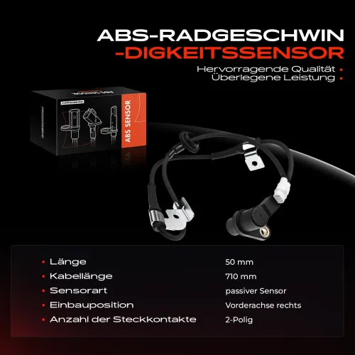 Sensor, Raddrehzahl Vorderachse rechts Frankberg 5481FB0000844 Bild Sensor, Raddrehzahl Vorderachse rechts Frankberg 5481FB0000844