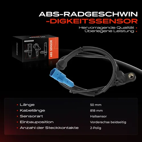 Sensor, Raddrehzahl Vorderachse beidseitig Frankberg 5481FB0000849 Bild Sensor, Raddrehzahl Vorderachse beidseitig Frankberg 5481FB0000849