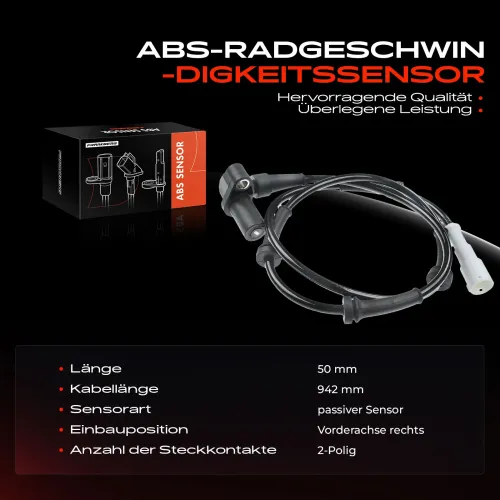 Sensor, Raddrehzahl Vorderachse rechts Frankberg 5481FB0000867 Bild Sensor, Raddrehzahl Vorderachse rechts Frankberg 5481FB0000867