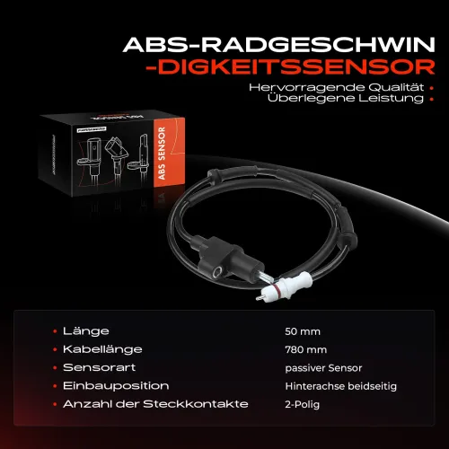 Sensor, Raddrehzahl Hinterachse beidseitig Frankberg 5481FB0000868 Bild Sensor, Raddrehzahl Hinterachse beidseitig Frankberg 5481FB0000868
