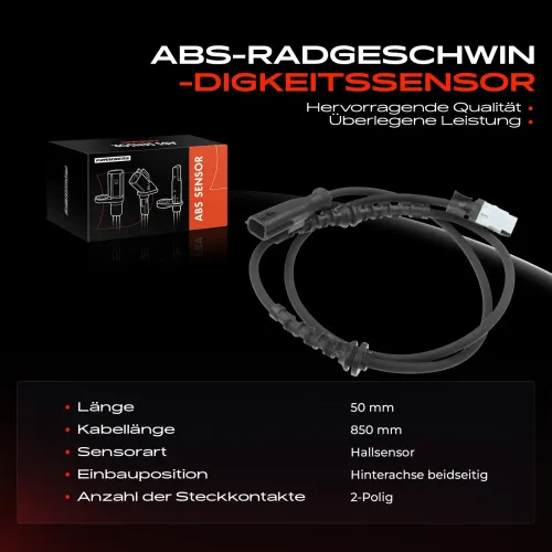Sensor, Raddrehzahl 12 V Hinterachse beidseitig Frankberg 5481FB0000887 Bild Sensor, Raddrehzahl 12 V Hinterachse beidseitig Frankberg 5481FB0000887