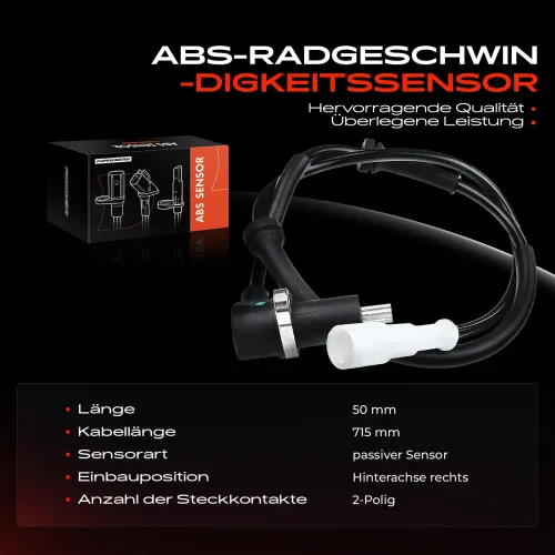 Sensor, Raddrehzahl Hinterachse rechts Frankberg 5481FB0000891 Bild Sensor, Raddrehzahl Hinterachse rechts Frankberg 5481FB0000891