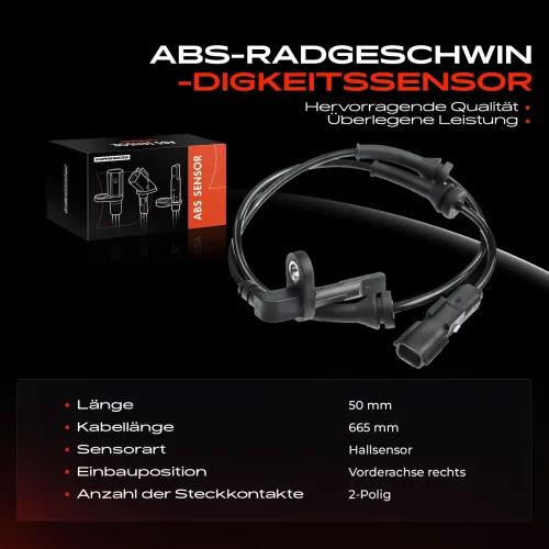 Sensor, Raddrehzahl Vorderachse rechts Frankberg 5481FB0000902 Bild Sensor, Raddrehzahl Vorderachse rechts Frankberg 5481FB0000902